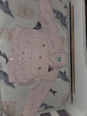Kids Pink Minnie Mouse Denim Jacket - Unbranded